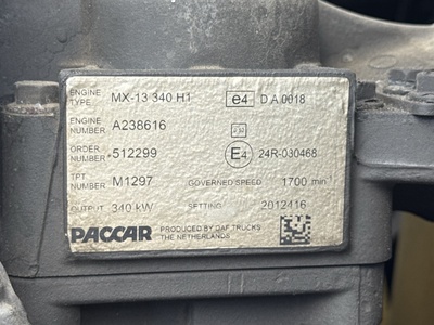 DAF Двигатель в сборе MX-13 340 H1 DAF XF106 б/у (вид 6) DAF Двигатель в сборе MX-13 340 H1 DAF XF106 б/у (фото, вид 6)