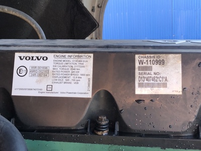 VOLVO Двигатель в сборе D13C Volvo FH13 б/у (вид 7) VOLVO Двигатель в сборе D13C Volvo FH13 б/у (фото, вид 7)